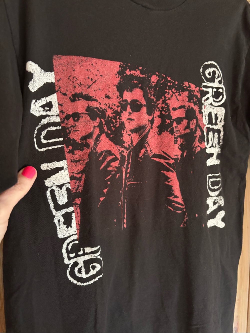 RARE Green Day Band Tee Black Billie Joe Armstrong Punk Rock Shirt Size M